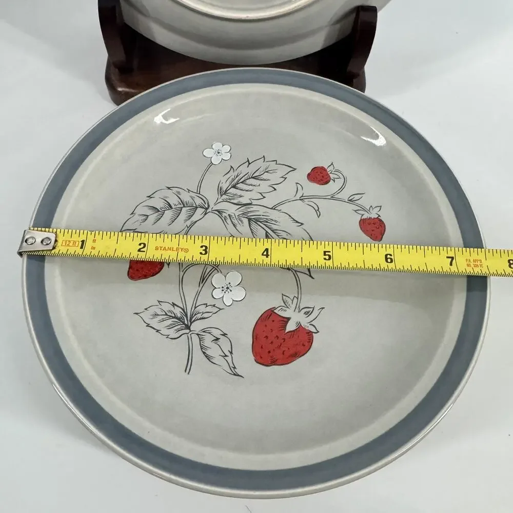 VTG SET OF 6 Strawberry Salad/ Dessert Plates 7 1/2